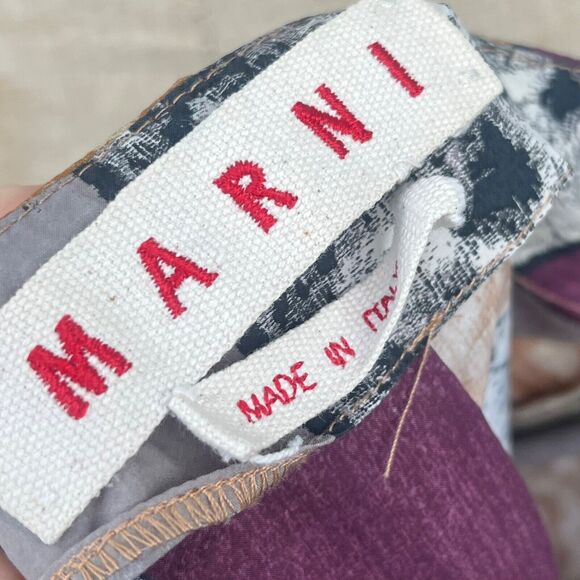 Designer Marni Skirt Cotton Abstract Funky Print Knee Length Clothing - Picture 3 of 11